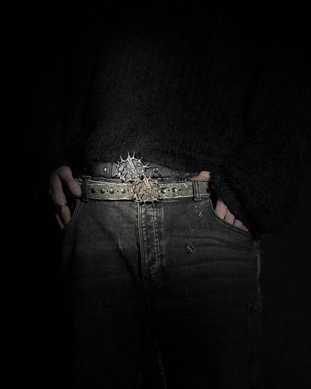 SILVER LOGO BELT
